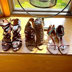 Women’s Strappy Brown Gladiator Sandals - Casual & Dressy